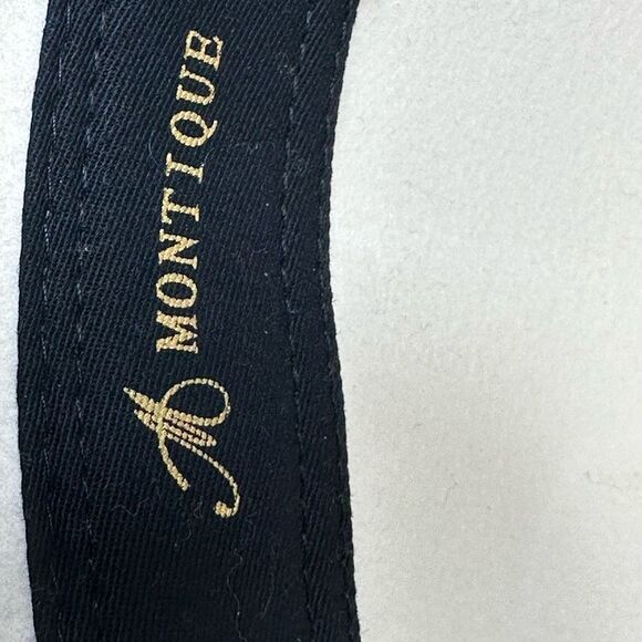 Montique White Color 2 1/2 Inch Wide Brim Wool Felt Hat SZ L PN 114874 - Picture 7 of 7
